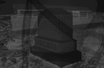 imaged negative of a grave marker, Lexington, KY