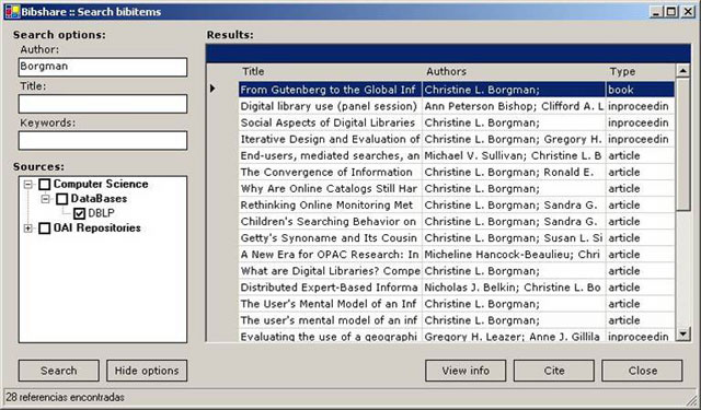 Screen shot of the page showing the operation selecting a reference
